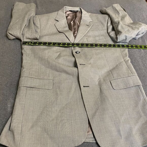 Jos. A. Bank Blazer Jacket Size 43L Signature Collection Wool Silk Gray Mitchell - Picture 8 of 13